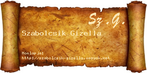 Szabolcsik Gizella névjegykártya